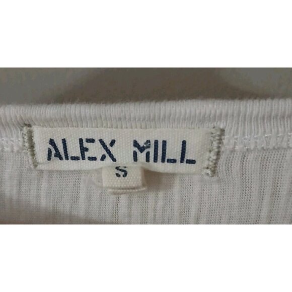 Alex Mill Francoise Striped Tee Top Size Small White Red Nautical Cotton - Picture 5 of 10
